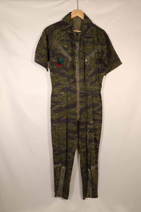 Real Fabric USAF TYPE K2-B Tiger Stripe Flight Suit Used