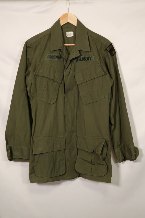 1969 Contract 4th Model Jungle Fatigue Jacket X-S-R Used with Patches