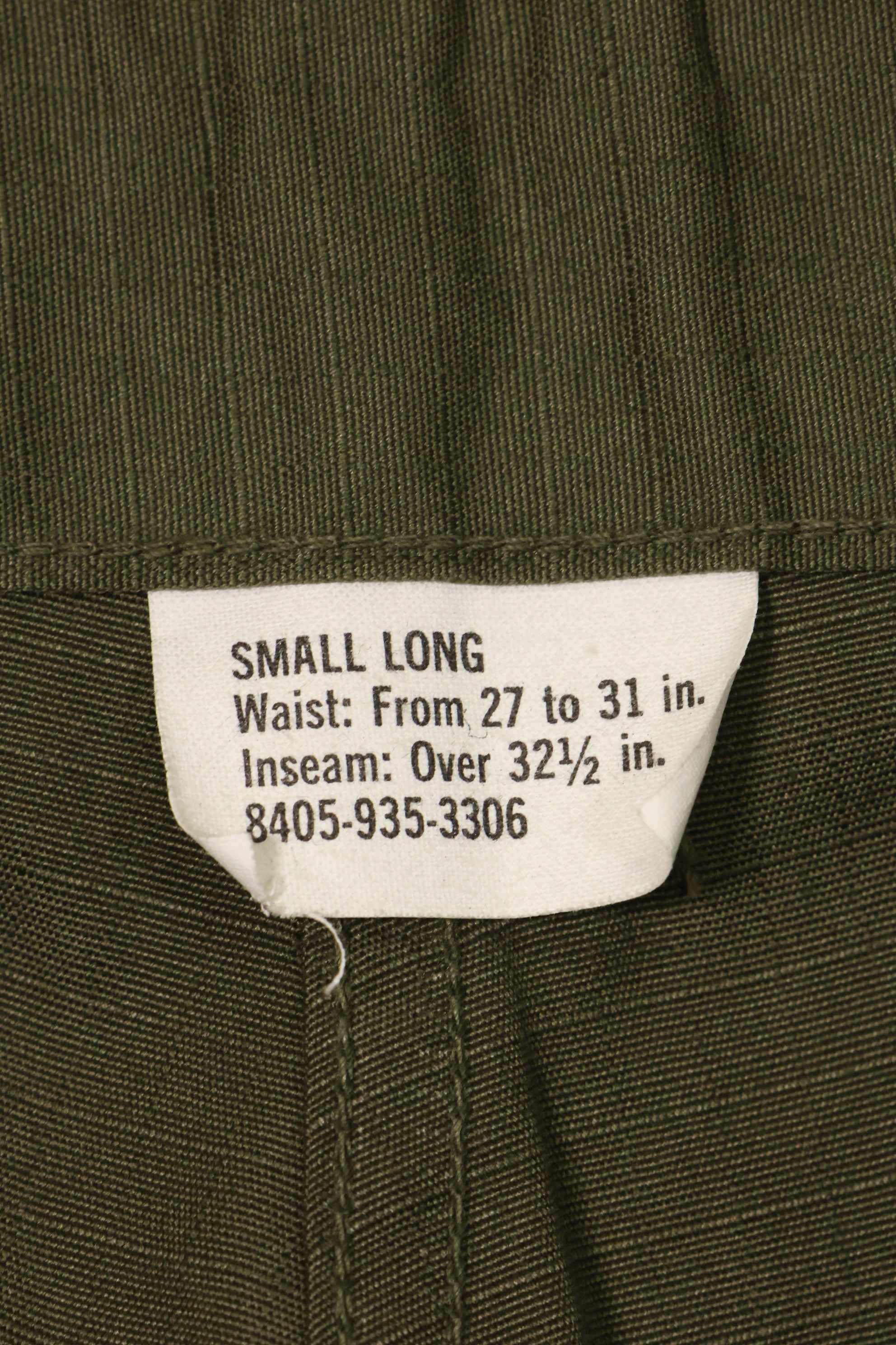 1969 Deadstock 4th Model Jungle Fatigue Pants, S-L, never used.