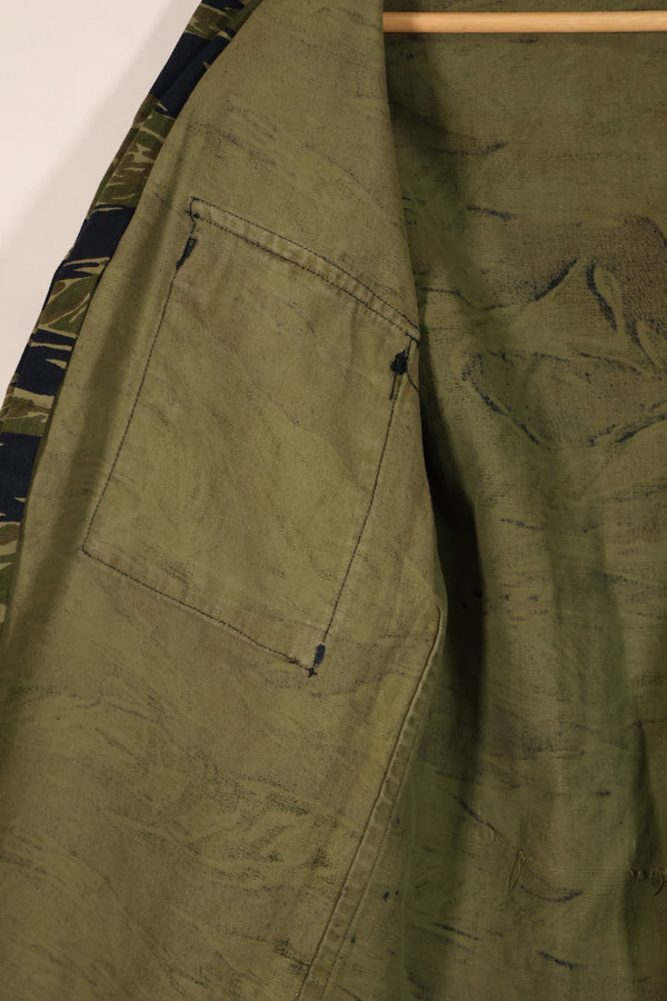 実物 タイガーストライプ TO78タイガー ジャケット 状態良い A-Lサイズ パッチ後付け