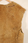 Civilian 1960s-70s sheepskin vest, used, scratches, stains.