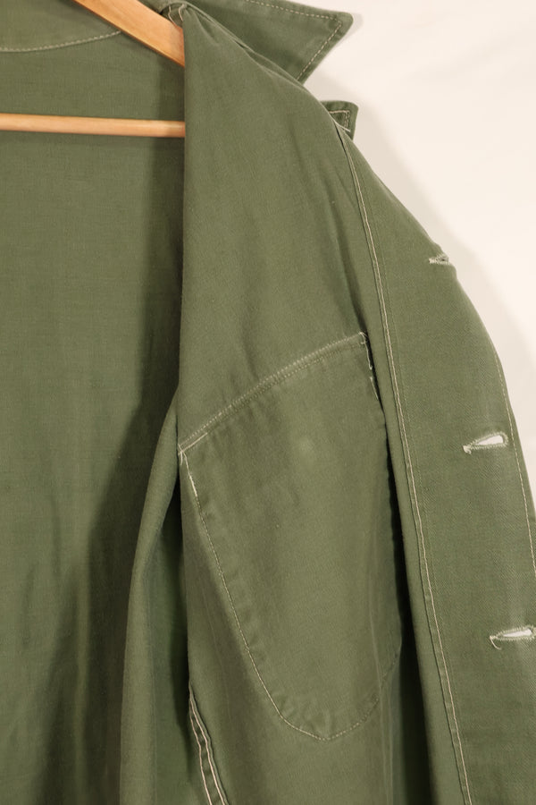 Real 1950s U.S. Army cotton utility shirt, used.