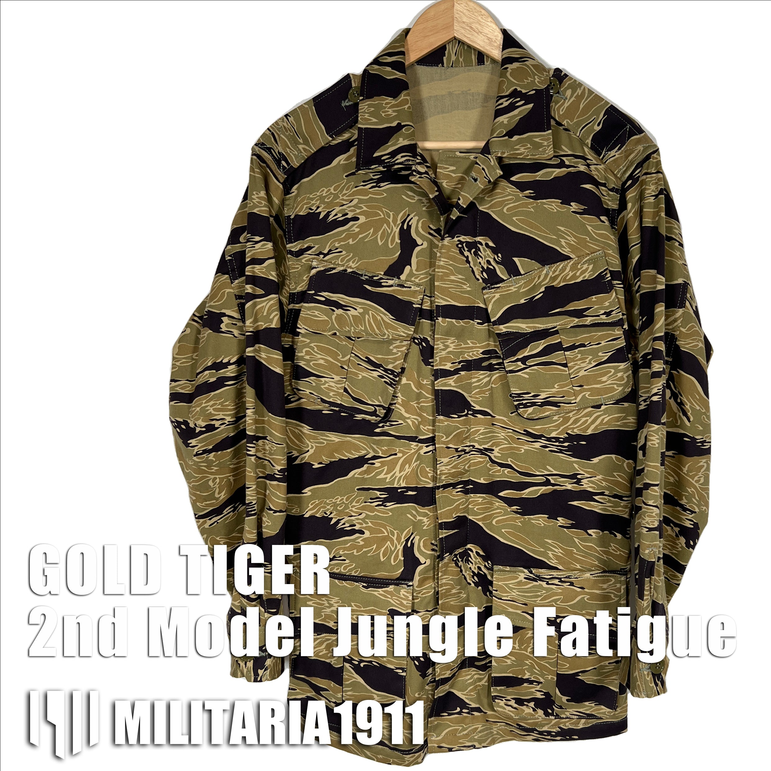 [Delivery in early March 2024]  MILITARIA 1911 Gold Tiger Stripe 2nd Model Jungle Fatigue Jacket MADE IN JAPAN