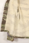 Mid-1960s Okinawa Tiger Pattern Tiger Stripe Asian Cut Shirt, sleeve refurbished, button missing, used.