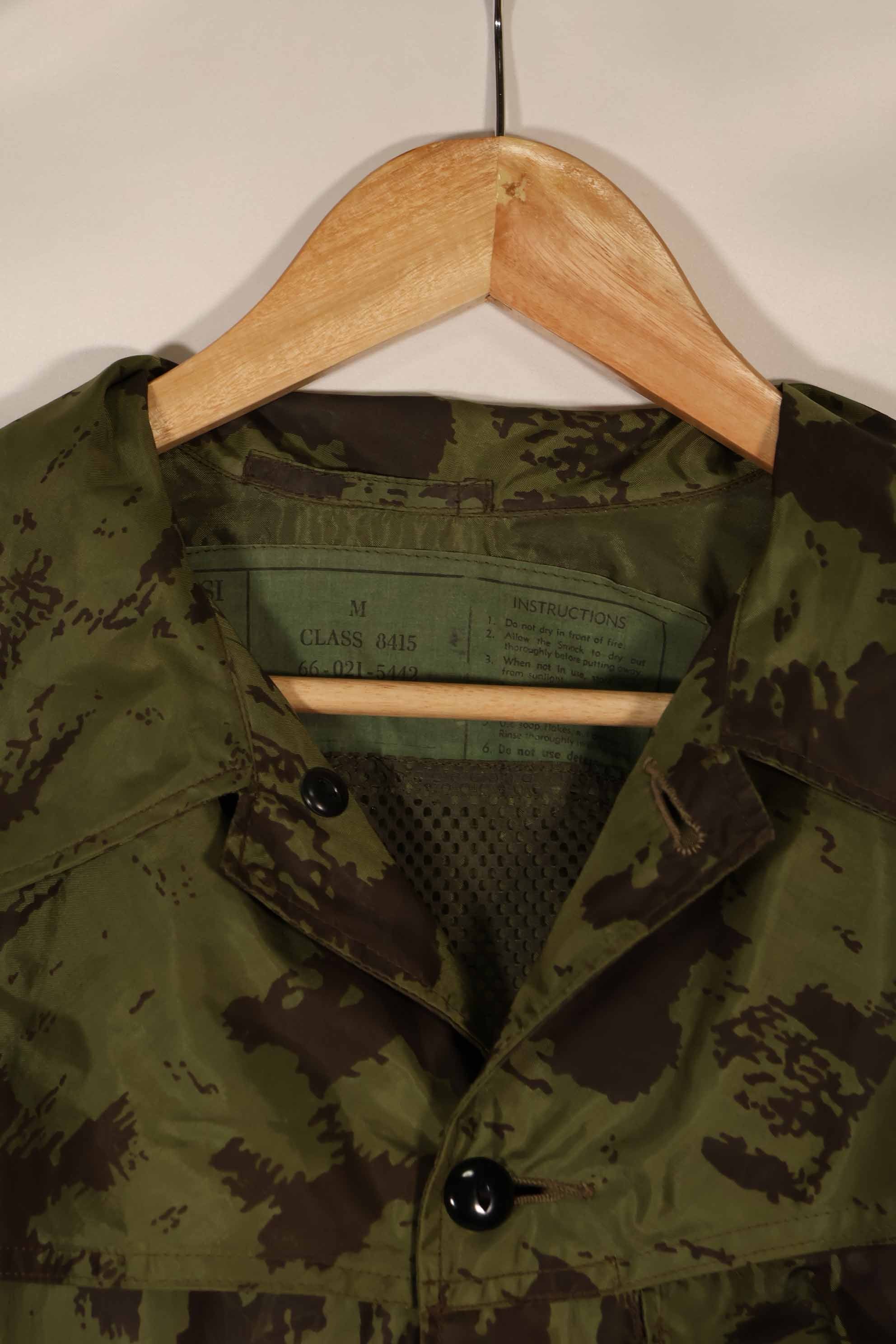 Real 1967 Australian Army camouflage raincoat, used D