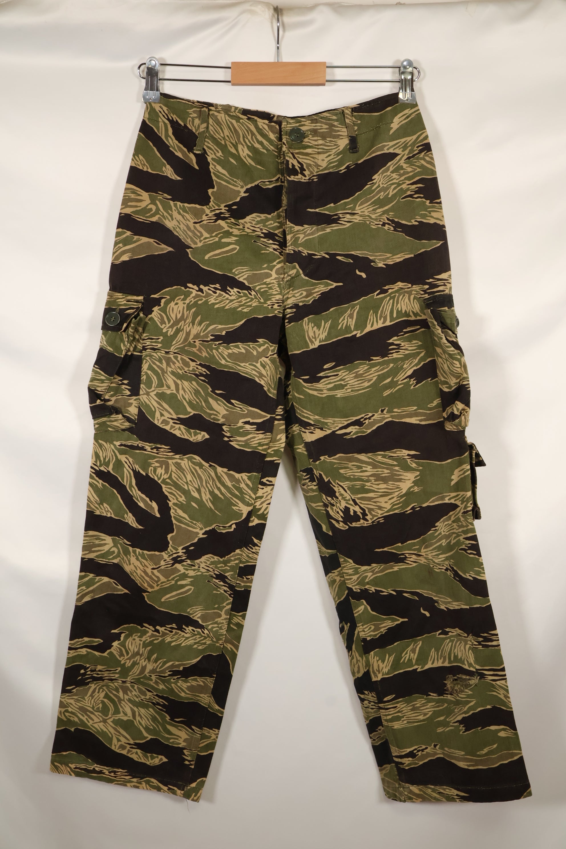 Real Okinawa Tiger Tiger Stripe Pants Asian Cut Faded Used