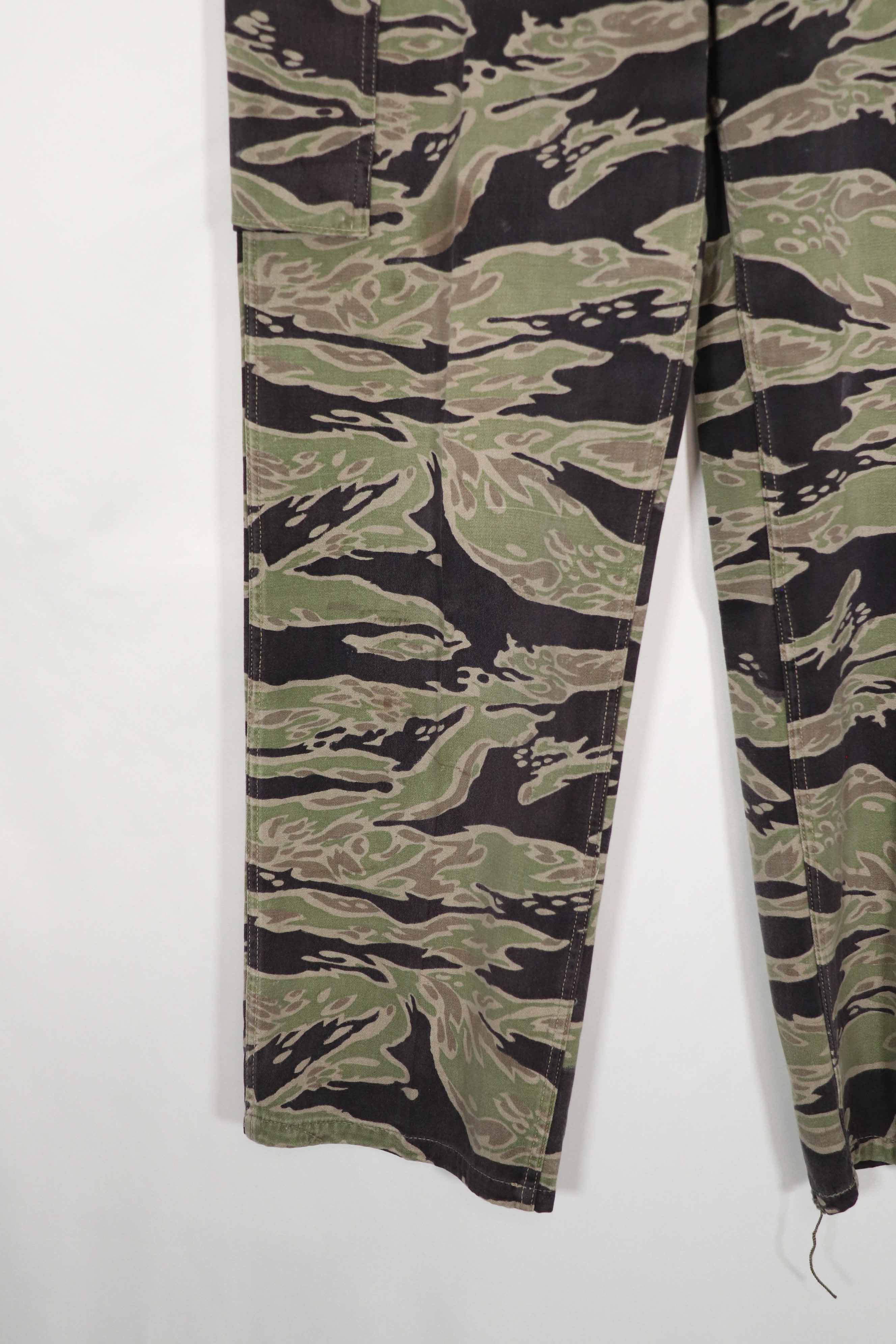 Real Late War Pattern Tiger Stripe Heavyweight Fabric Pants Used