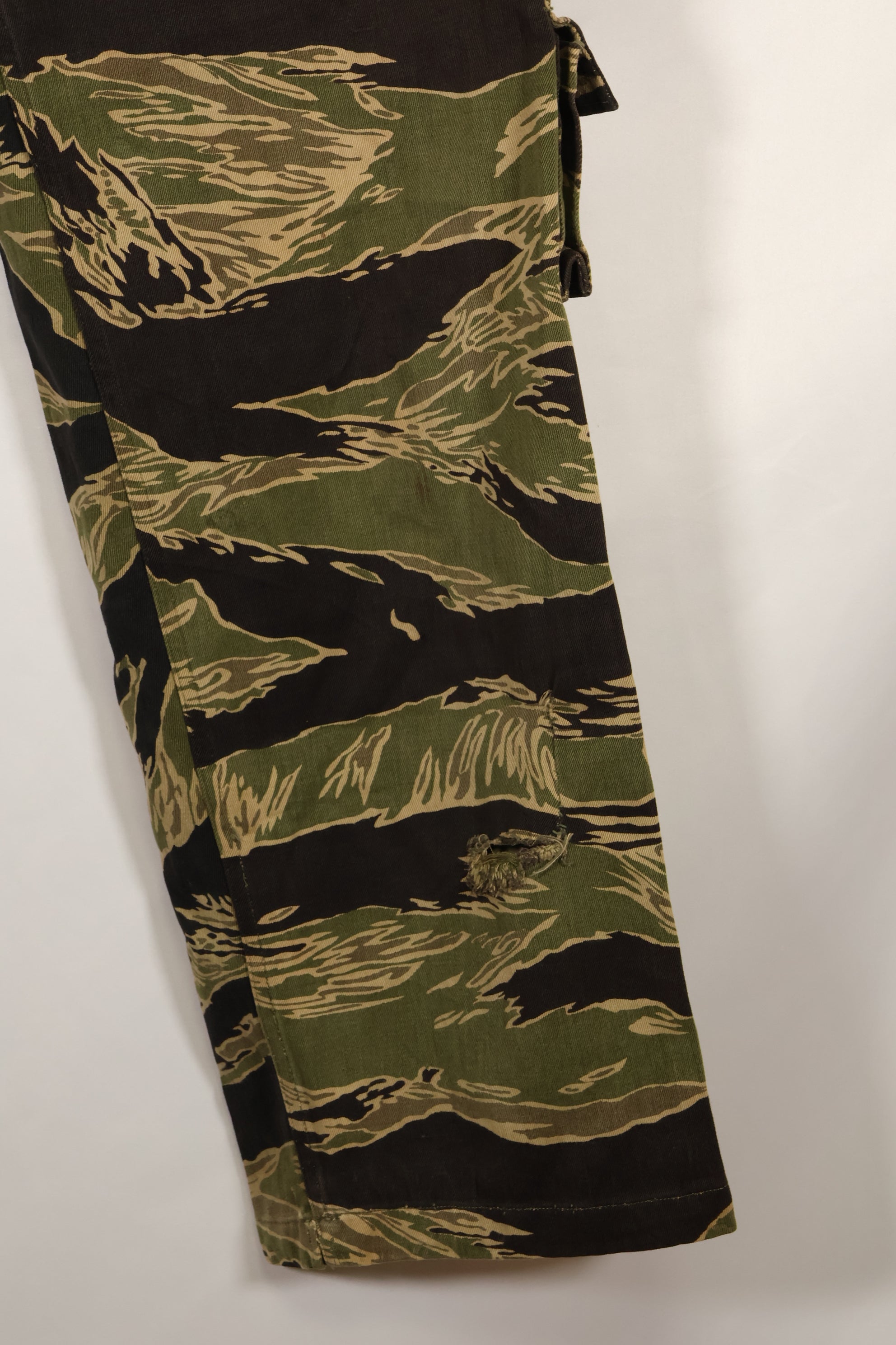 Real Okinawa Tiger Tiger Stripe Pants Asian Cut Faded Used