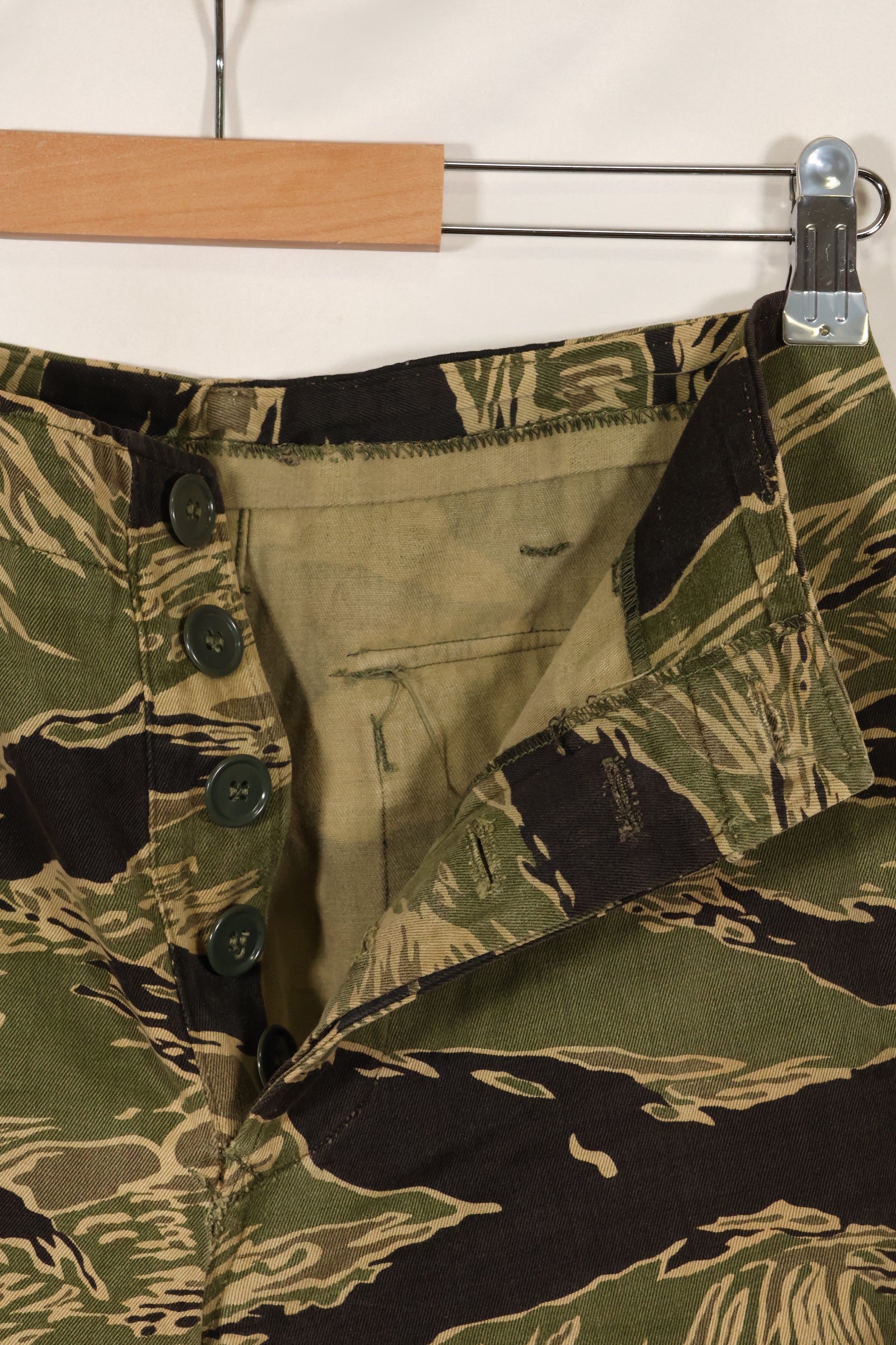 Real Okinawa Tiger Tiger Stripe Pants Asian Cut Faded Used