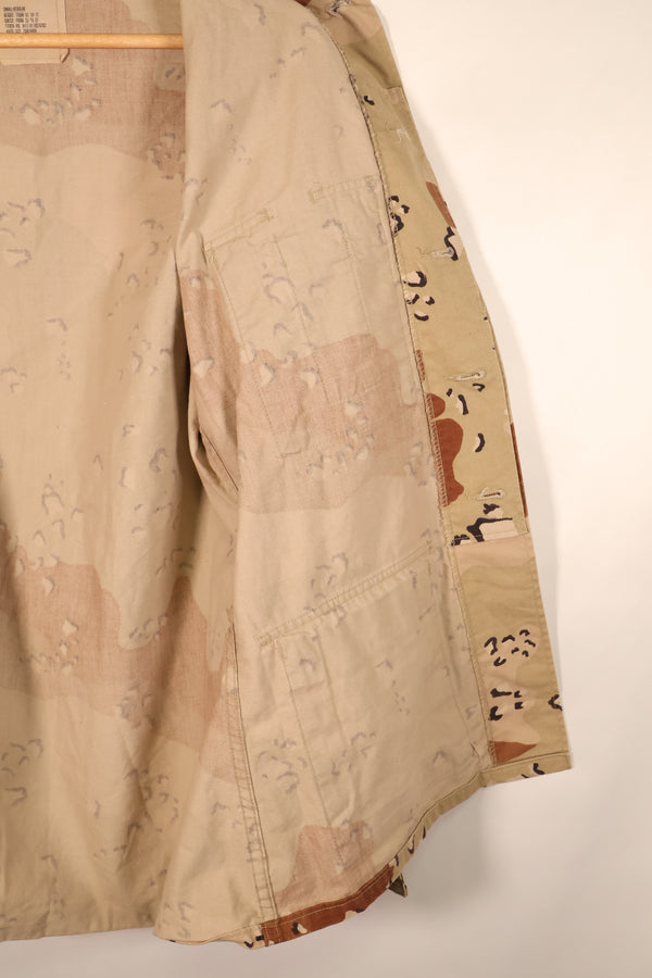 1990 Contract, S-R, U.S. Navy, US NAVY, Individual Item, 6C Desert Color, Chocolate Chip Camo Jacket, Used
