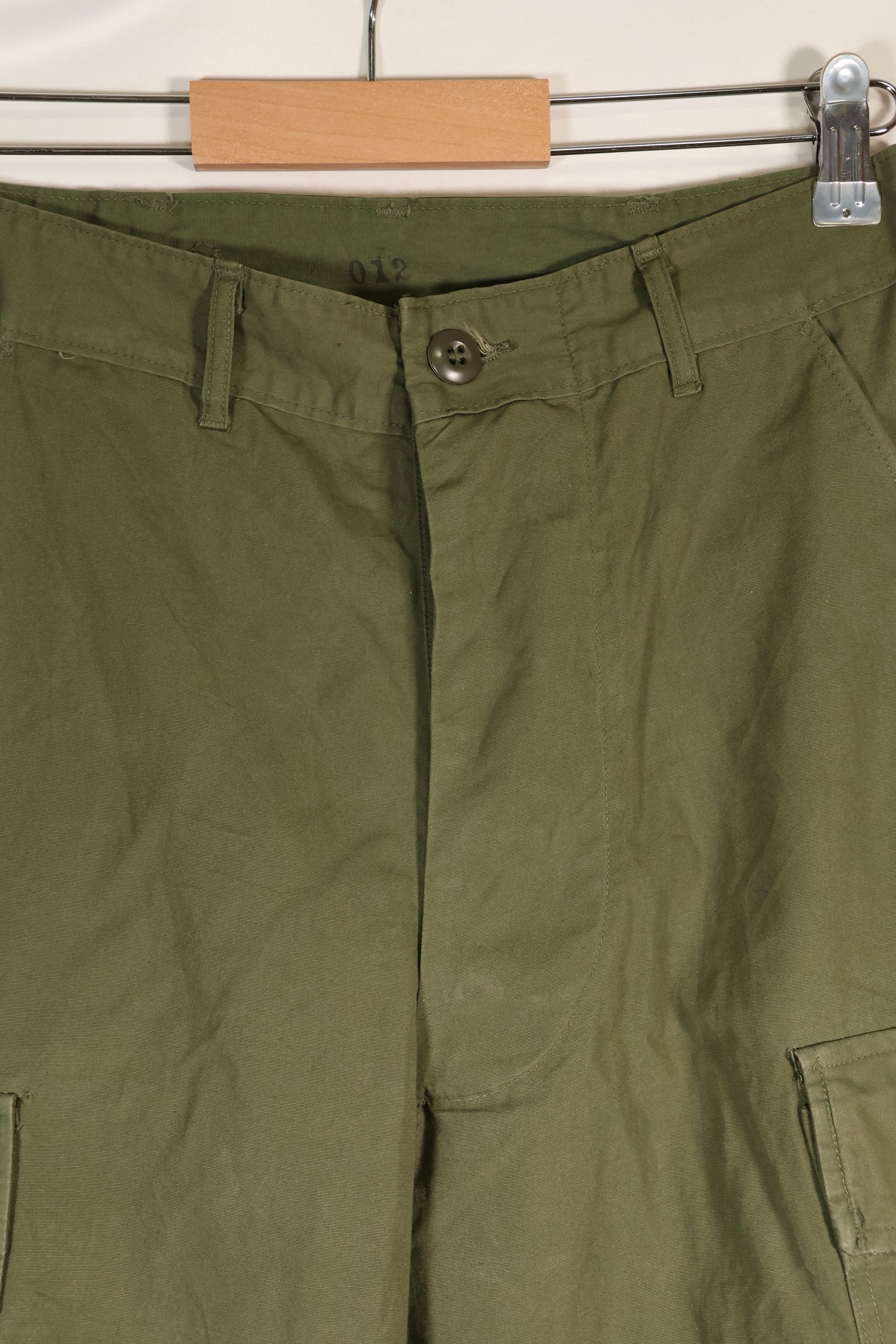 Estimated 1967 Contract S-R 3rd Model Jungle Fatigue Pants Non Rip Good Condition Used