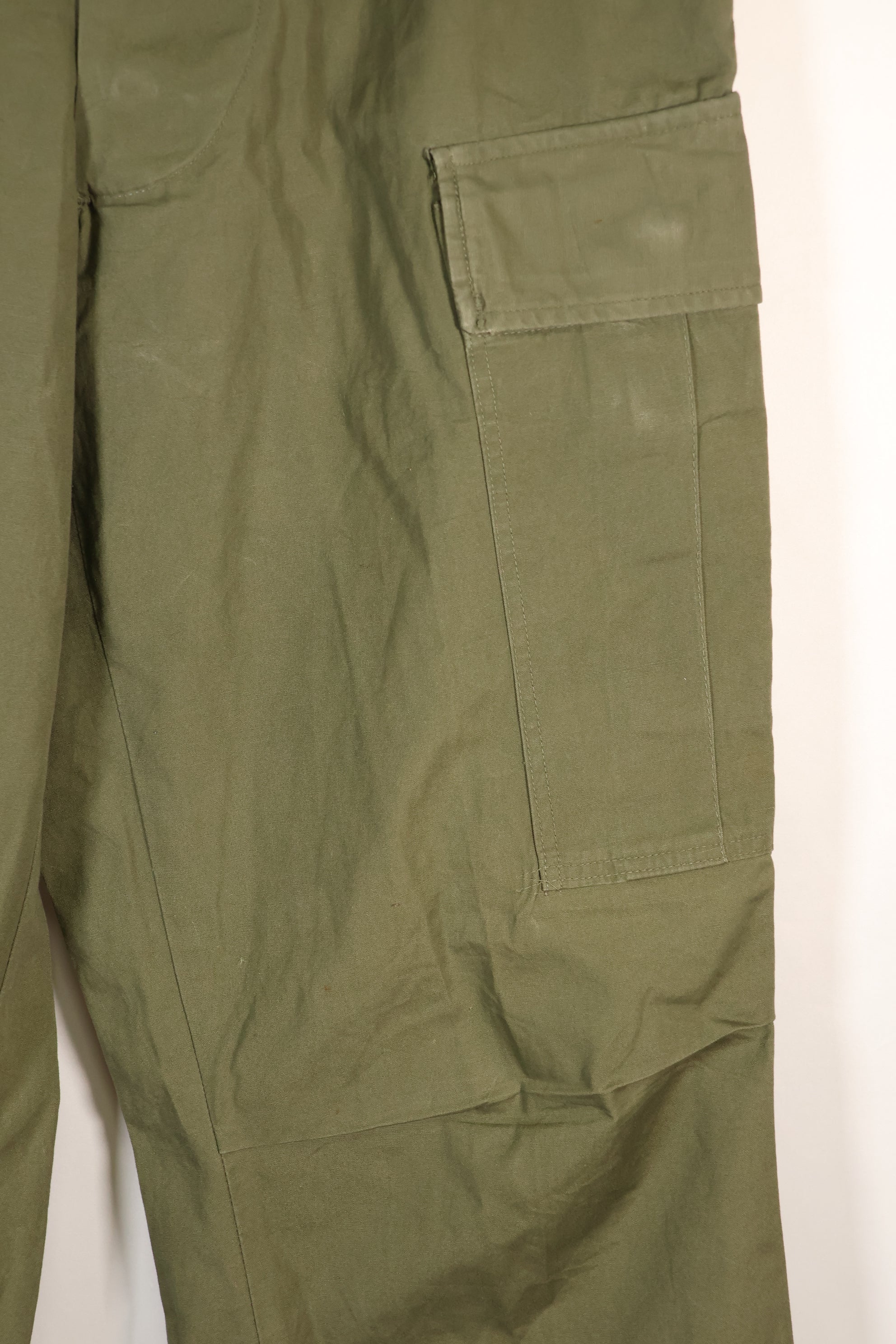 Estimated 1967 Contract S-R 3rd Model Jungle Fatigue Pants Non Rip Good Condition Used