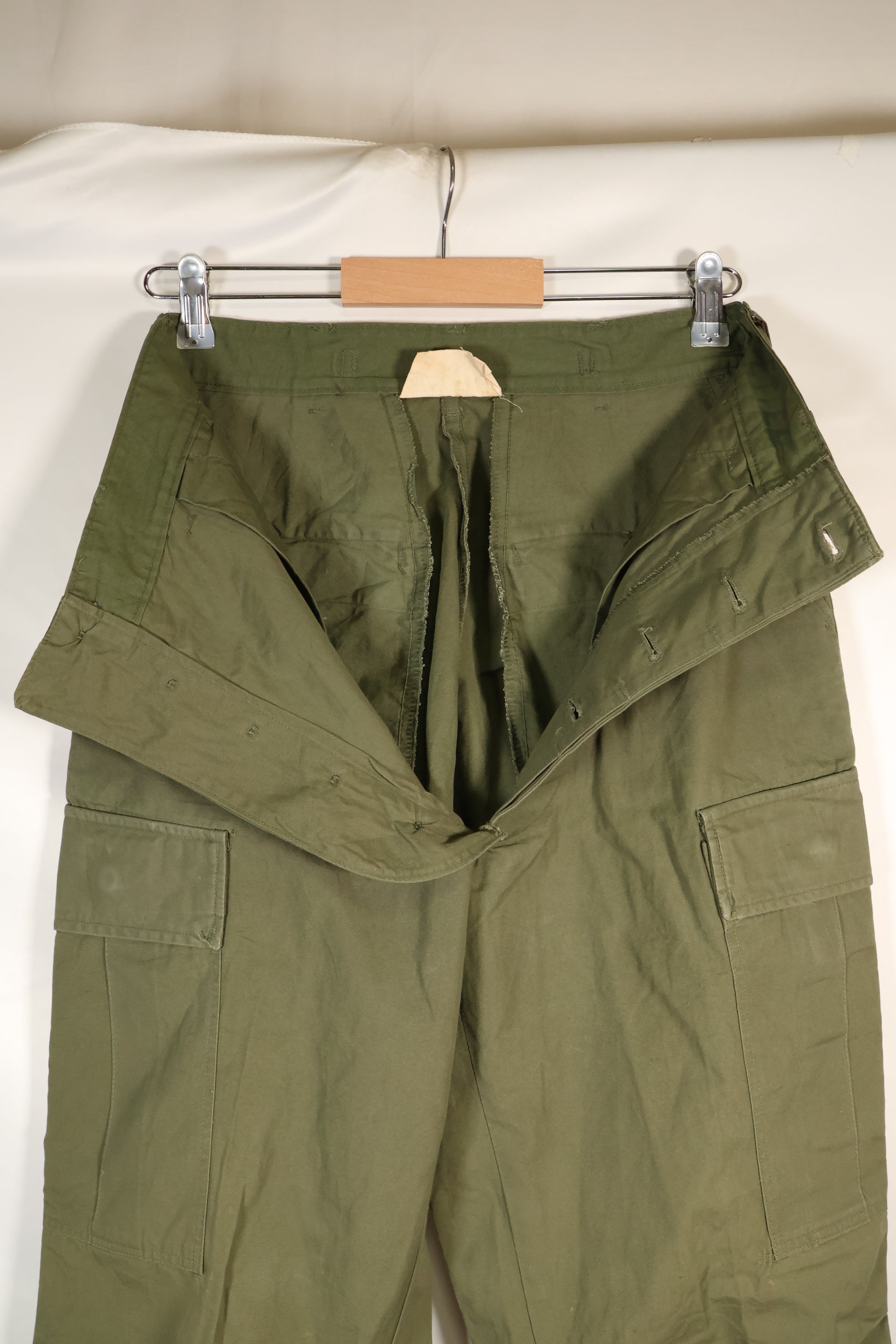 Estimated 1967 Contract S-R 3rd Model Jungle Fatigue Pants Non Rip Good Condition Used