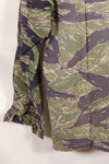 Mid-1960s, estimated A-XL Silver Tiger Tiger stripe shirt, faded, used.