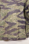 Mid-1960s, estimated A-XL Silver Tiger Tiger stripe shirt, faded, used.
