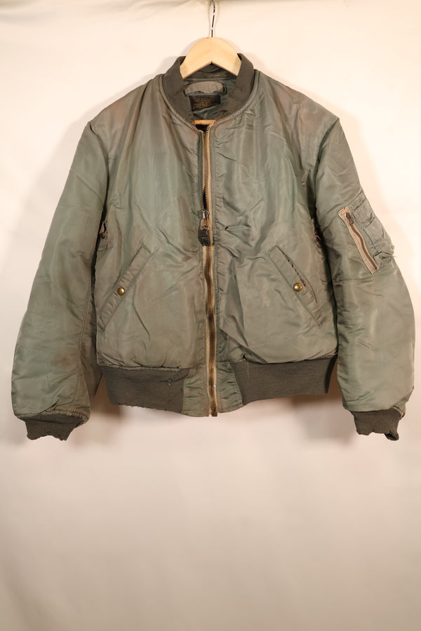 1958 Contract, LARGE, U.S. Air Force, MA-1 Flight Jacket, Shows Heavy Wear, Used