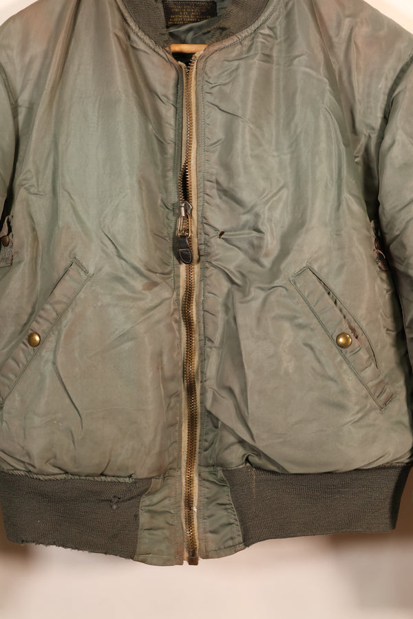 1958 Contract, LARGE, U.S. Air Force, MA-1 Flight Jacket, Shows Heavy Wear, Used