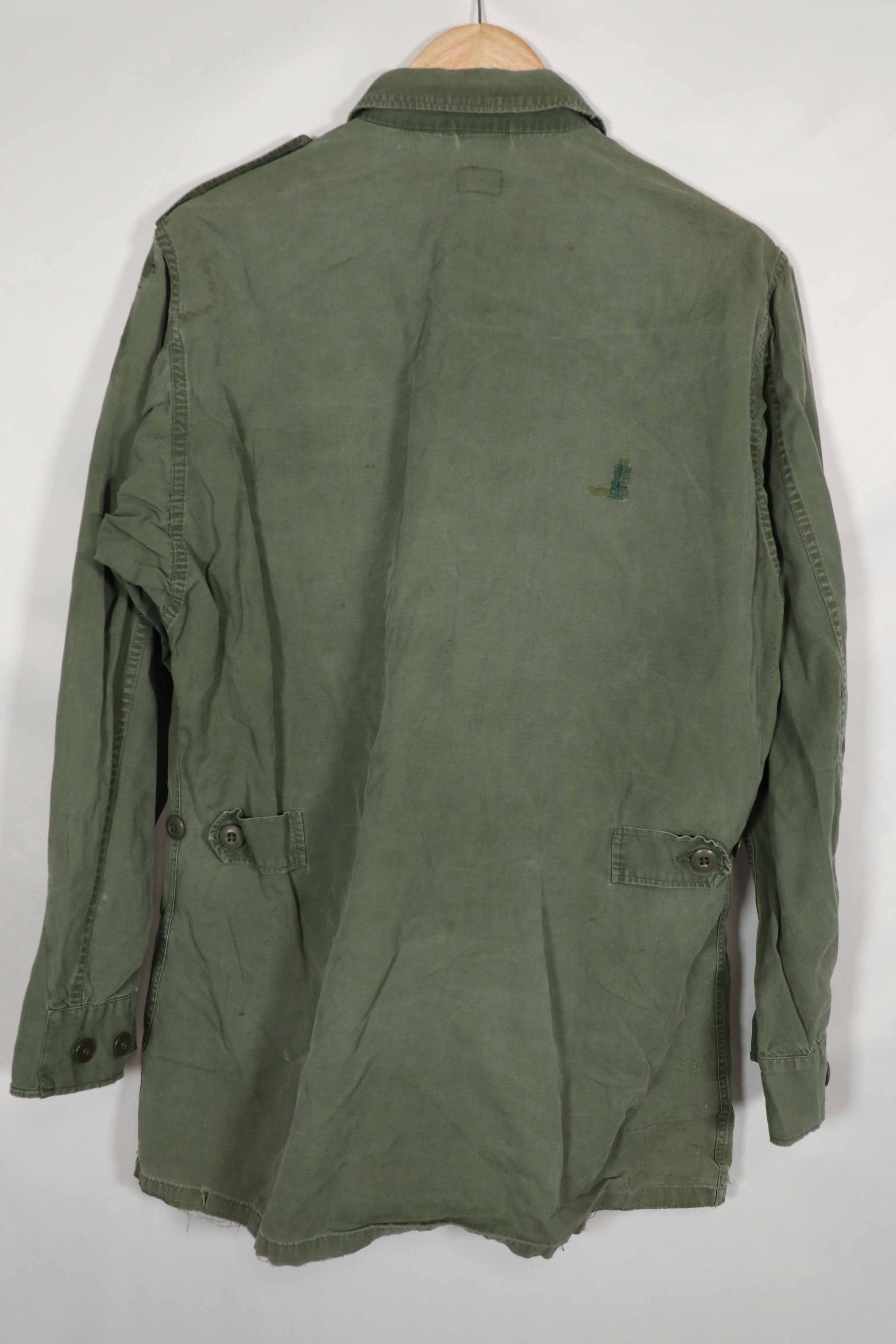 Real 2nd Model Jungle Fatigue Jacket, stains, patch marks, used, B