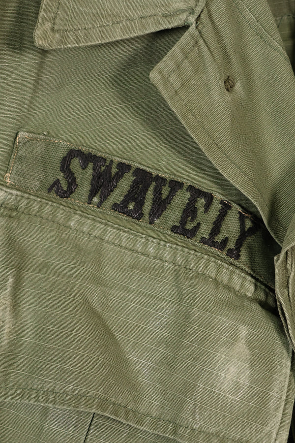 1968 Contract, S-R, USAF, 4th Model Jungle Fatigue Jacket, Short-Sleeve Custom, Used
