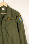 1967 Contract M-R 3rd Model Jungle Fatigue Jacket with patches, good condition, used.