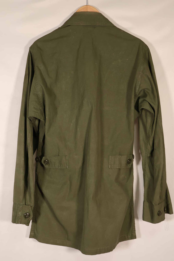 Real 1964 1st Model Jungle Fatigue Jacket, stained, faded, used.