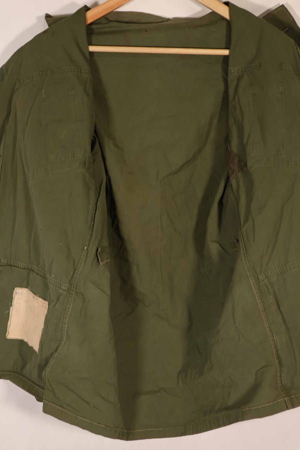 Real 1st Model Jungle Fatigue Jacket, repaired and refitted, used.