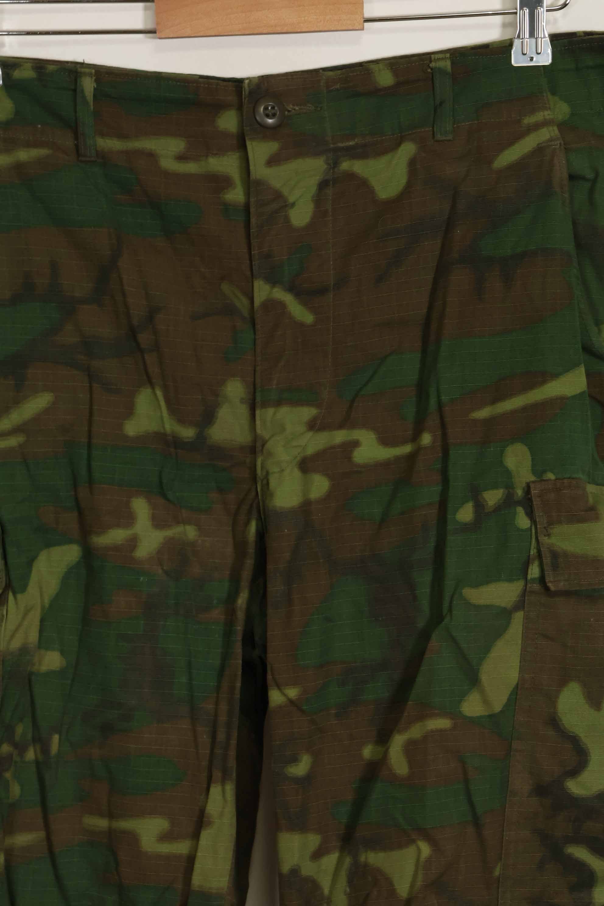 1968 Contract Ripstop ERDL Camouflage Jungle Fatigue Pants M-R Good Condition Used