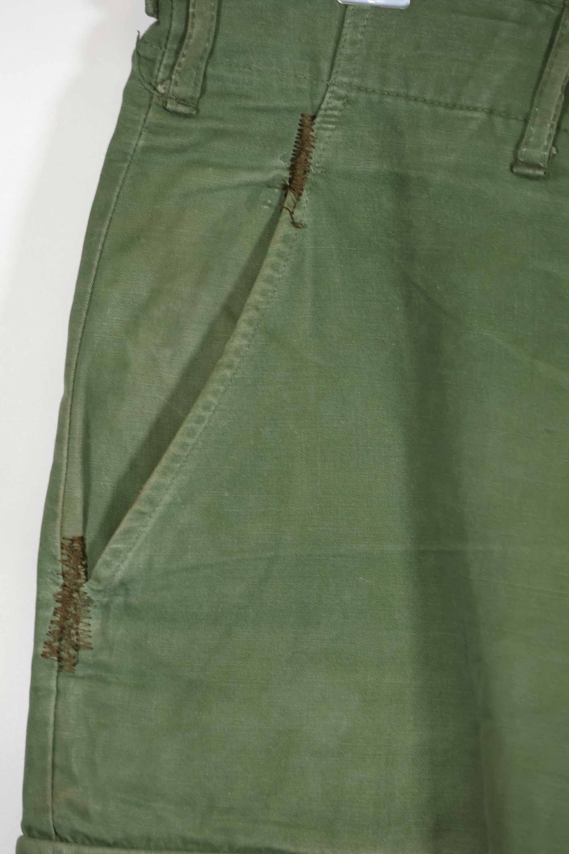 Mid-1960s 3rd Model Non-Ripstop Jungle Fatigue Pants L-L Used