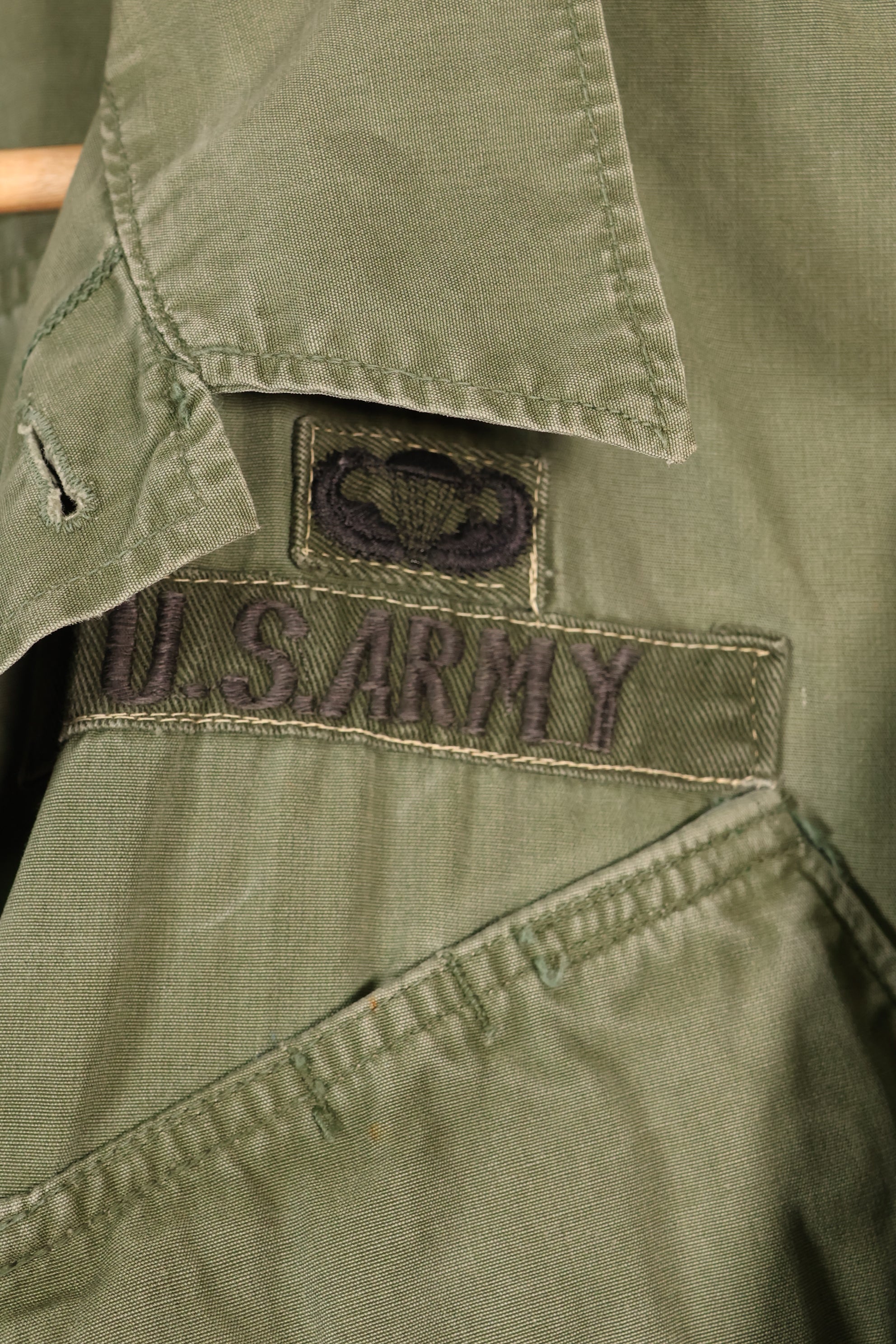 1967 Contract, M-R, U.S. Army, 3rd Model Jungle Fatigue Jacket, with Patches, Used