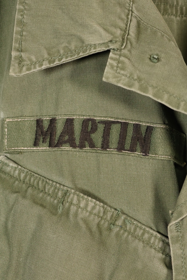 1967 Contract, M-R, U.S. Army, 3rd Model Jungle Fatigue Jacket, with Patches, Used