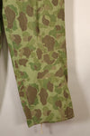 1940s WWII USMC P-44 Frogskin Camouflage Pants, Good Condition, Some Fading, Used