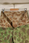 1940s WWII USMC P-44 Frogskin Camouflage Pants, Good Condition, Some Fading, Used
