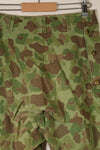 1940s WWII USMC P-44 Frogskin Camouflage Pants, Good Condition, Some Fading, Used