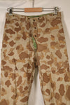 1940s WWII USMC P-44 Frogskin Camouflage Pants, Good Condition, Some Fading, Used