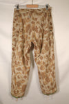 1940s WWII USMC P-44 Frogskin Camouflage Pants, Good Condition, Some Fading, Used