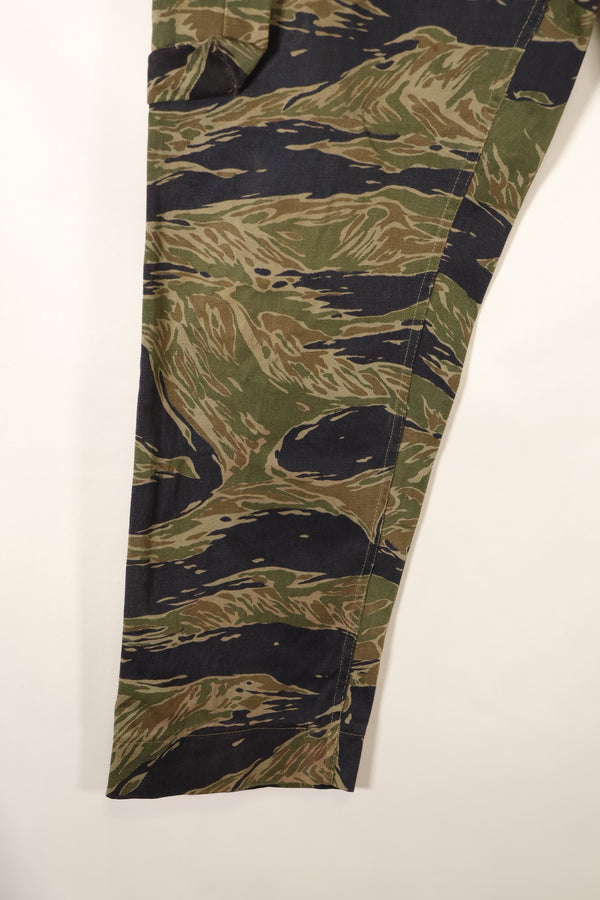 Mid 1960's A-L Silver Tiger Pattern Asian Cut Pants, Repaired, Used.