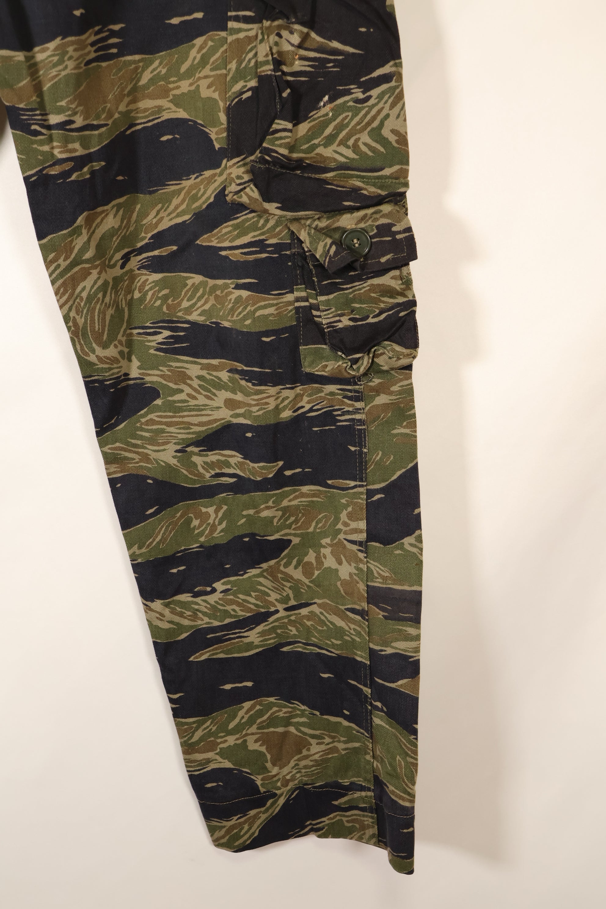 Mid 1960's A-L Silver Tiger Pattern Asian Cut Pants, Repaired, Used.