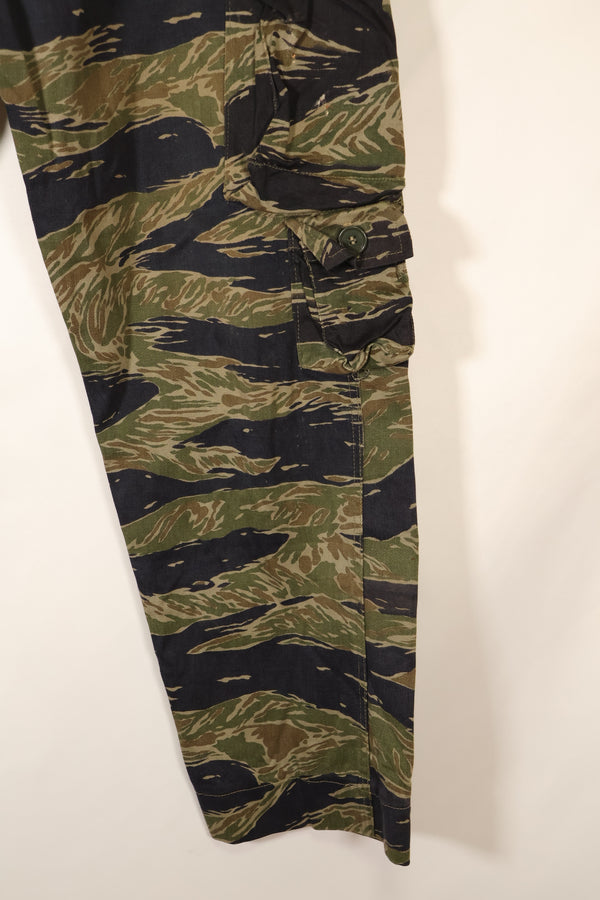 Mid 1960's A-L Silver Tiger Pattern Asian Cut Pants, Repaired, Used.