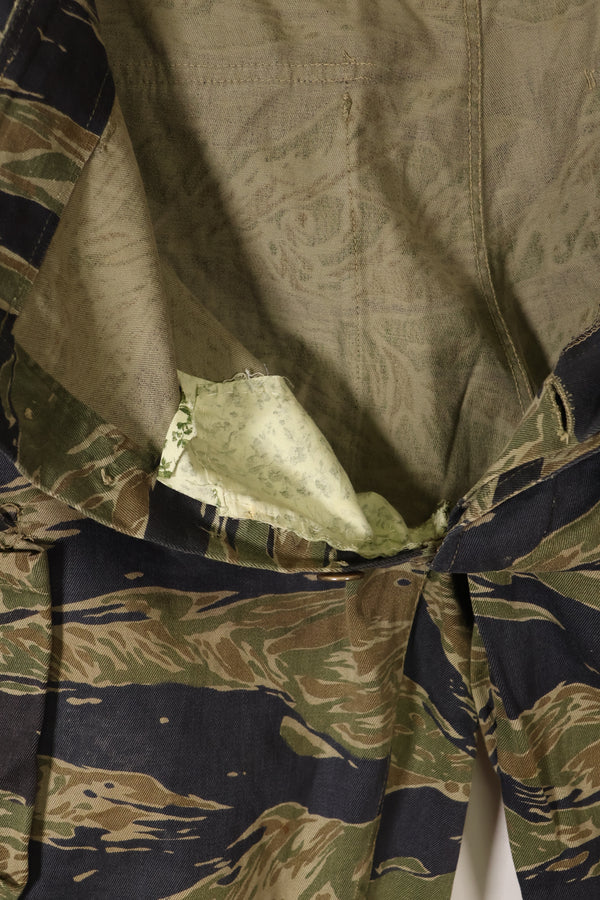 Mid 1960's A-L Silver Tiger Pattern Asian Cut Pants, Repaired, Used.