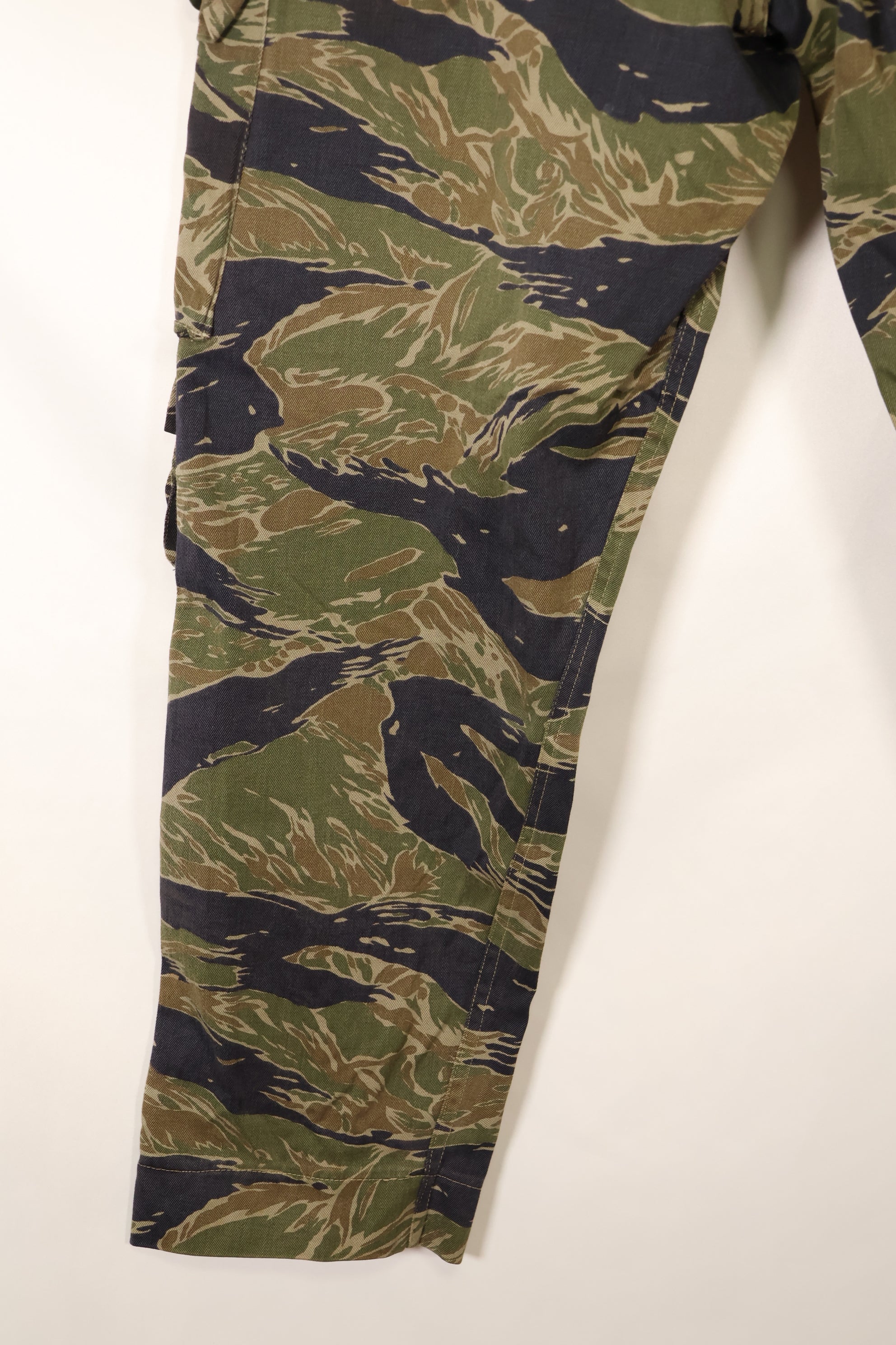 Mid 1960's A-L Silver Tiger Pattern Asian Cut Pants, Repaired, Used.