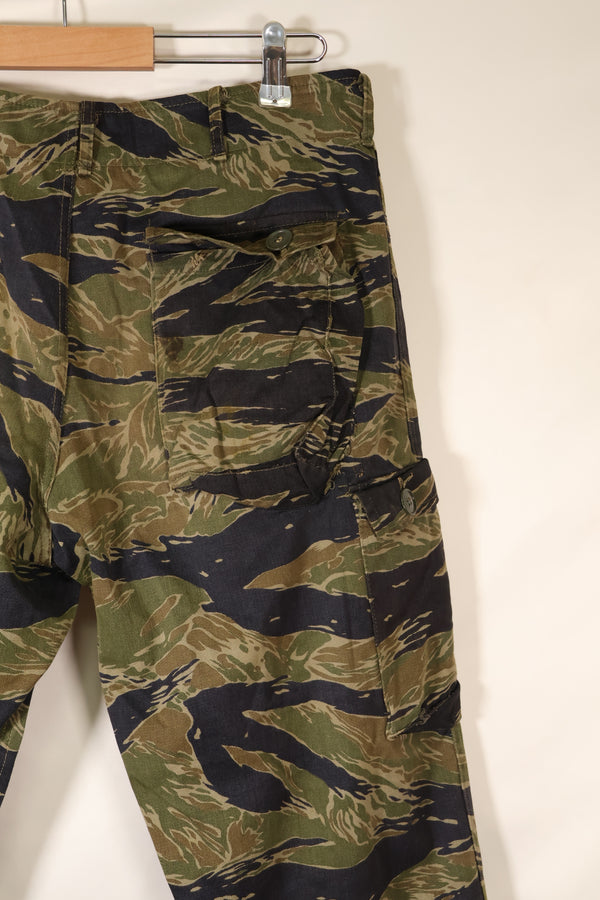 Mid 1960's A-L Silver Tiger Pattern Asian Cut Pants, Repaired, Used.