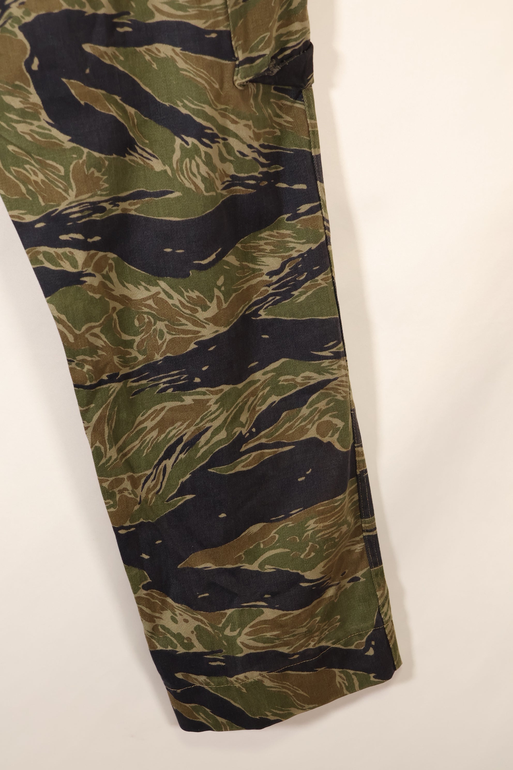 Mid 1960's A-L Silver Tiger Pattern Asian Cut Pants, Repaired, Used.