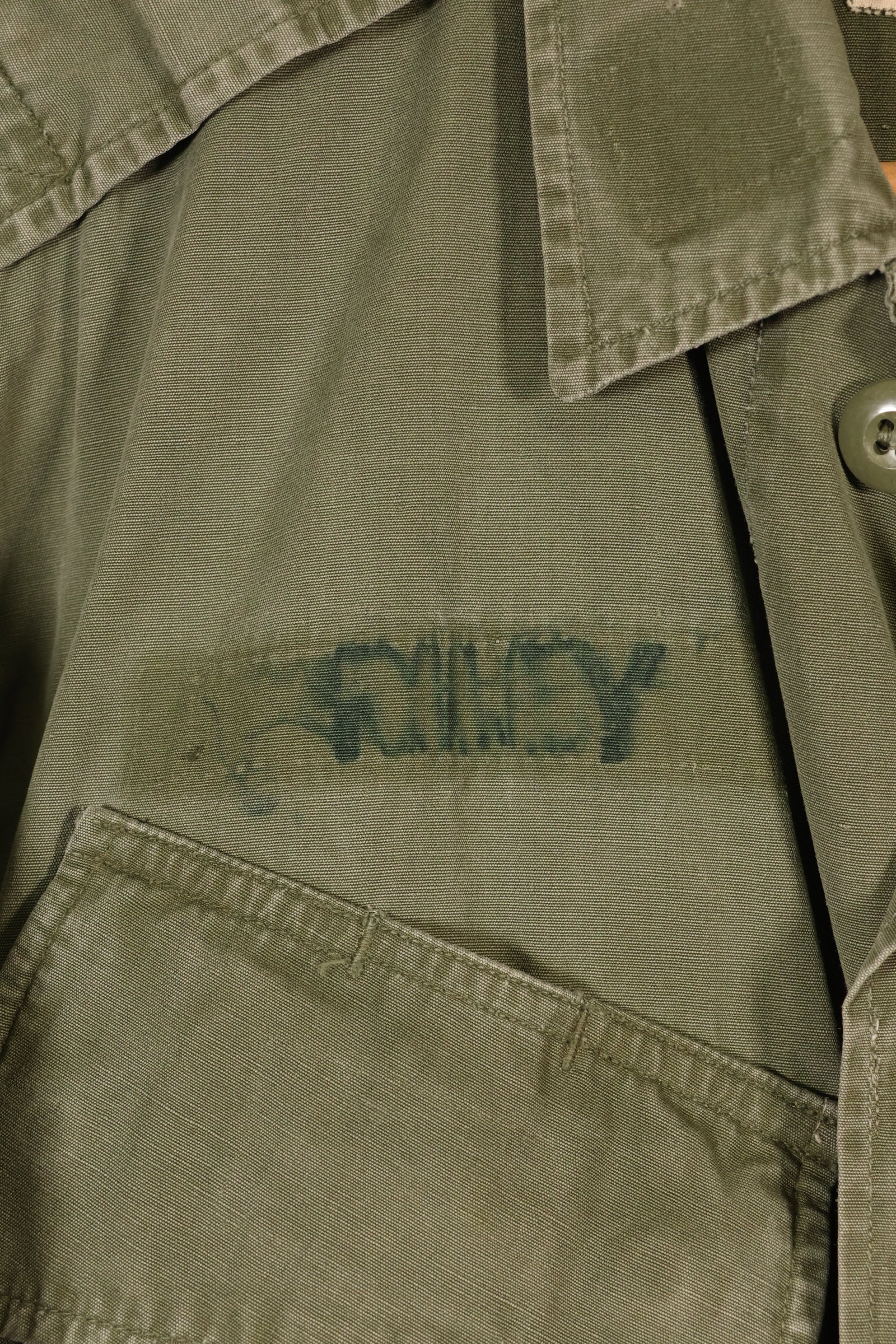 Circa 1965—S-L 2nd Model Jungle Fatigue Jacket—Shows Heavy Wear—Used