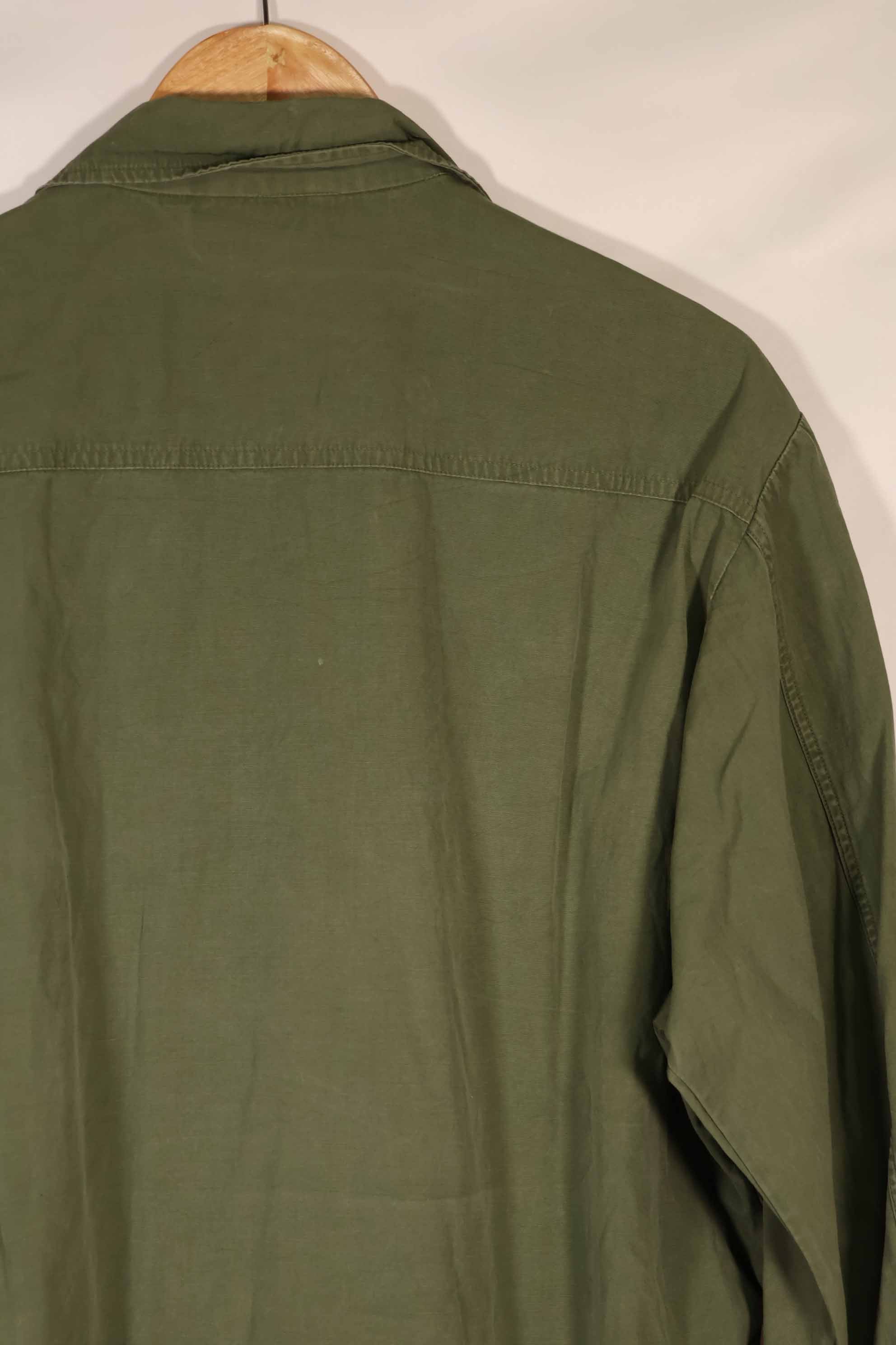 Real 3rd Model Jungle Fatigue Jacket, no size tag, stained, used.