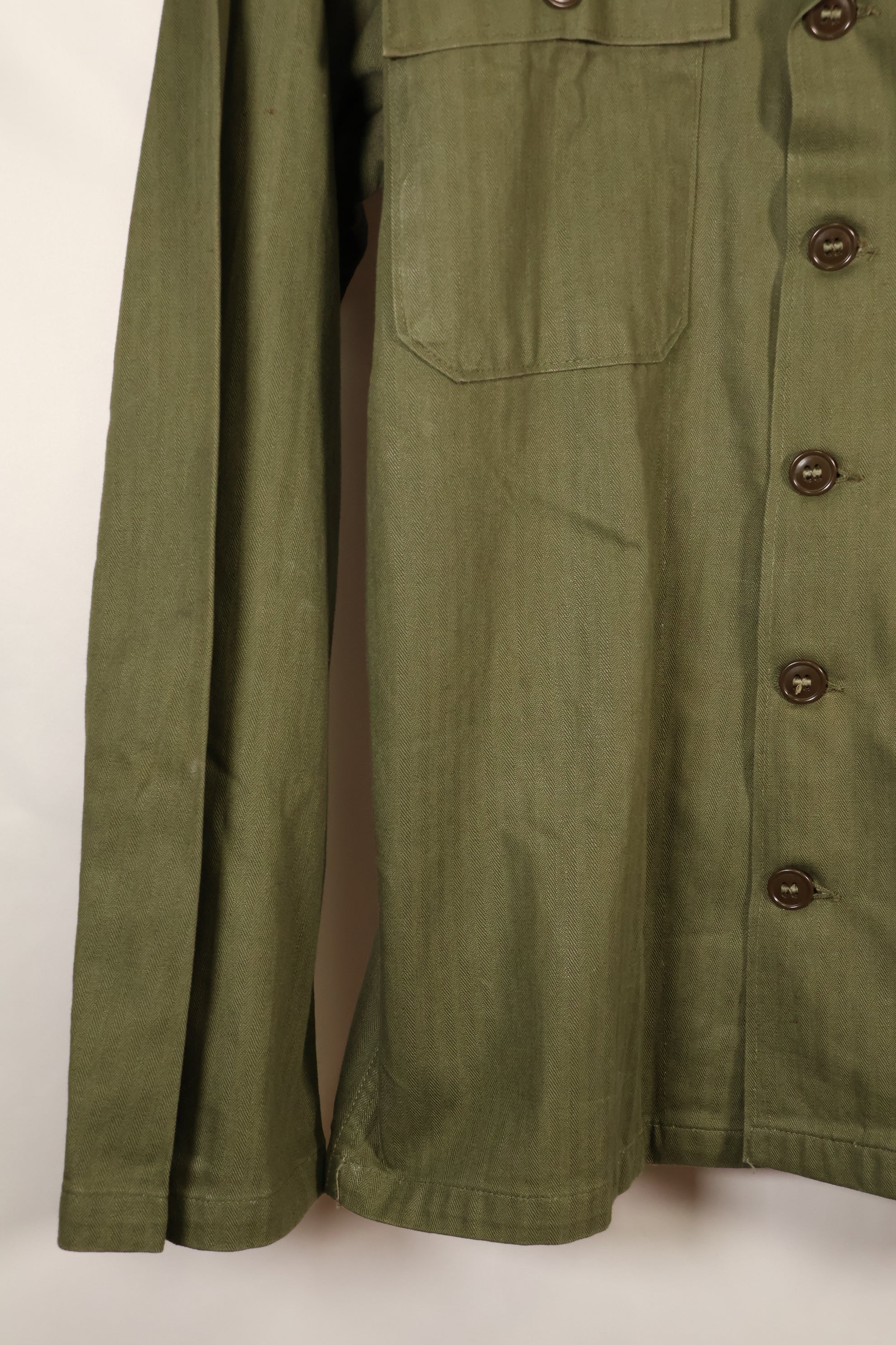 1947 Contract SMALL M-1947 HBT Utility Shirt with Patches, Used