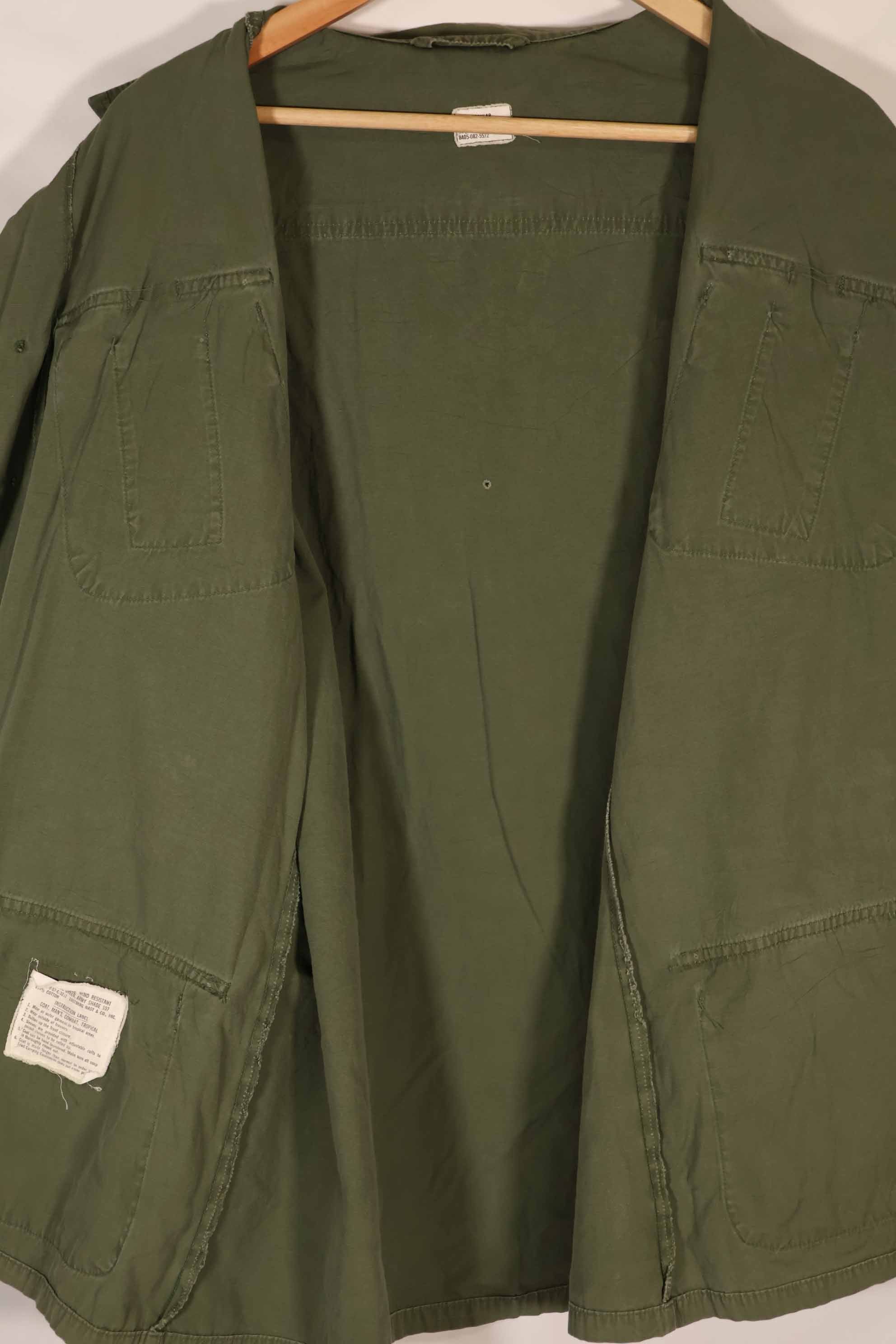 Real 1967 3rd Model Jungle Fatigue Jacket, L-R, large, used.