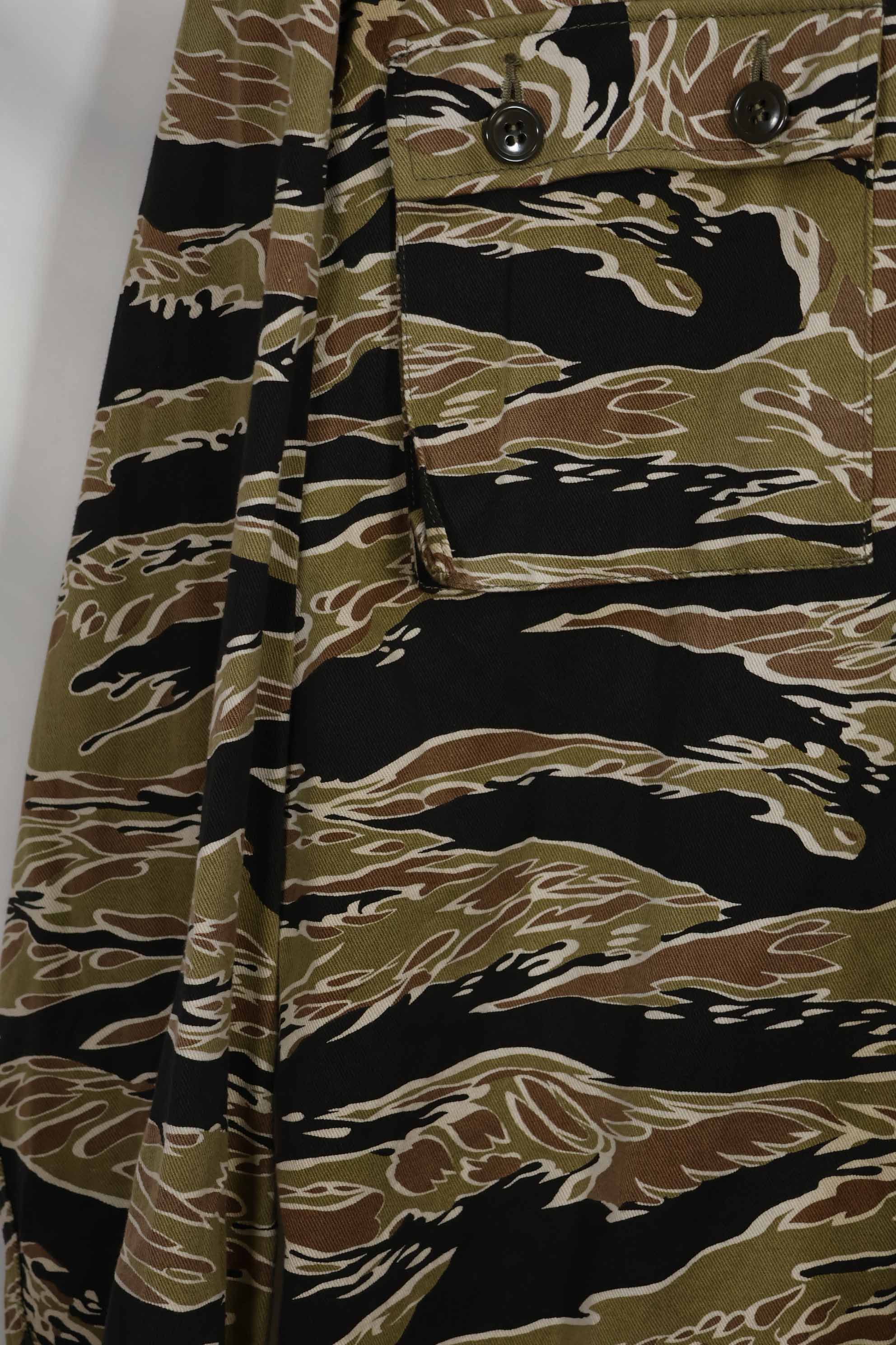 MILITARIA 1911 Early Gold Tiger Stripe US-XL Shirt Aged Used