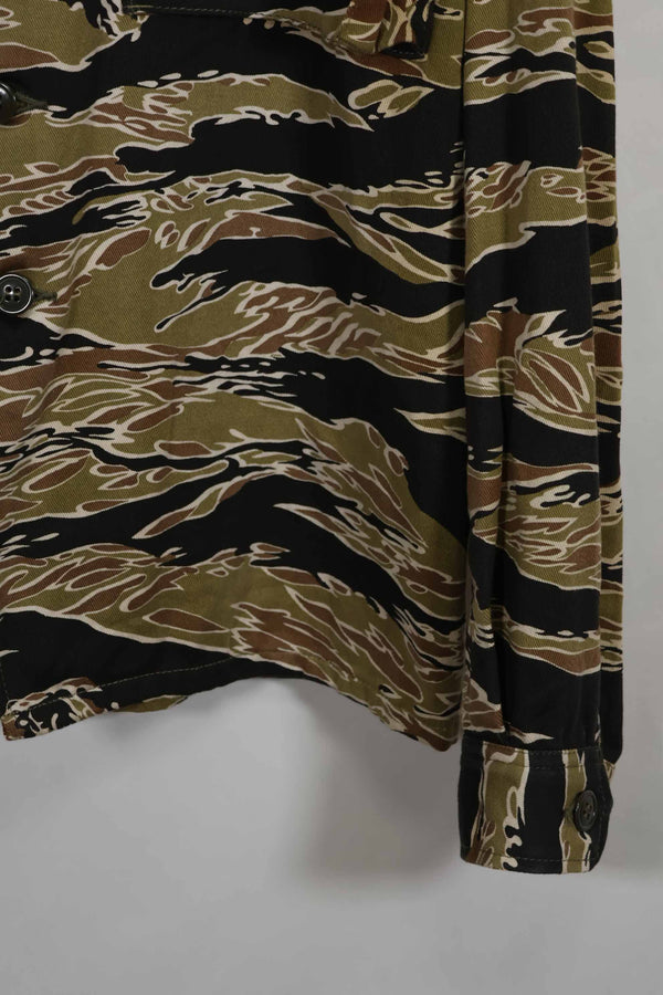 MILITARIA 1911 Early Gold Tiger Stripe US-XL Shirt Aged Used