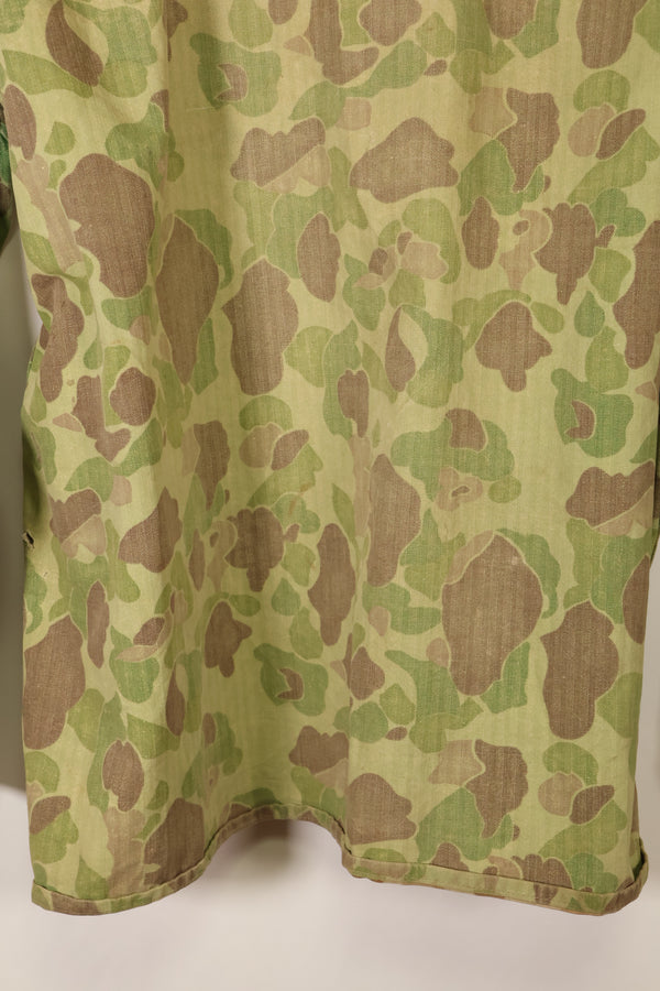 1940s WWII USMC P-44 Frogskin Camouflage Duck Hunter Jacket, used.