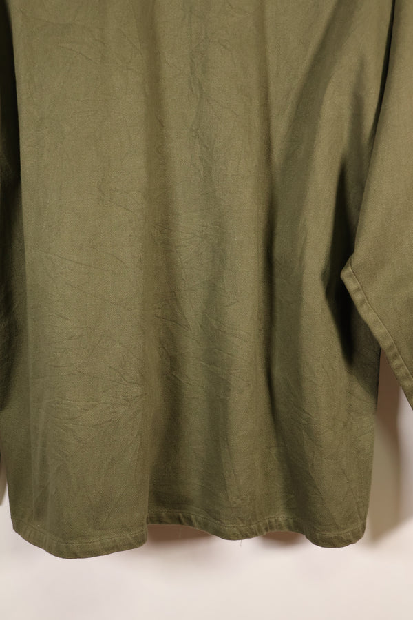 1960s, Estimated Size: MEDIUM, OG-107, Utility Shirt, Rare Cut, Retrofitted Patch, Used